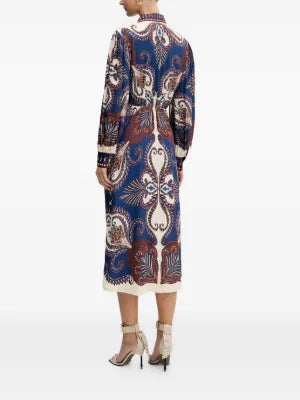 Midikleid mit Bindegürtel