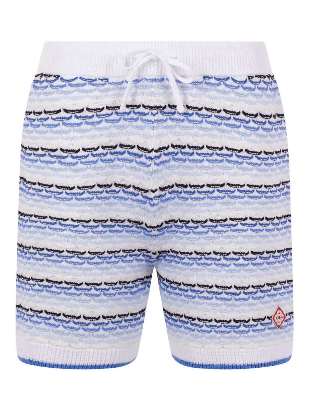 Striped shorts with diamond logo
