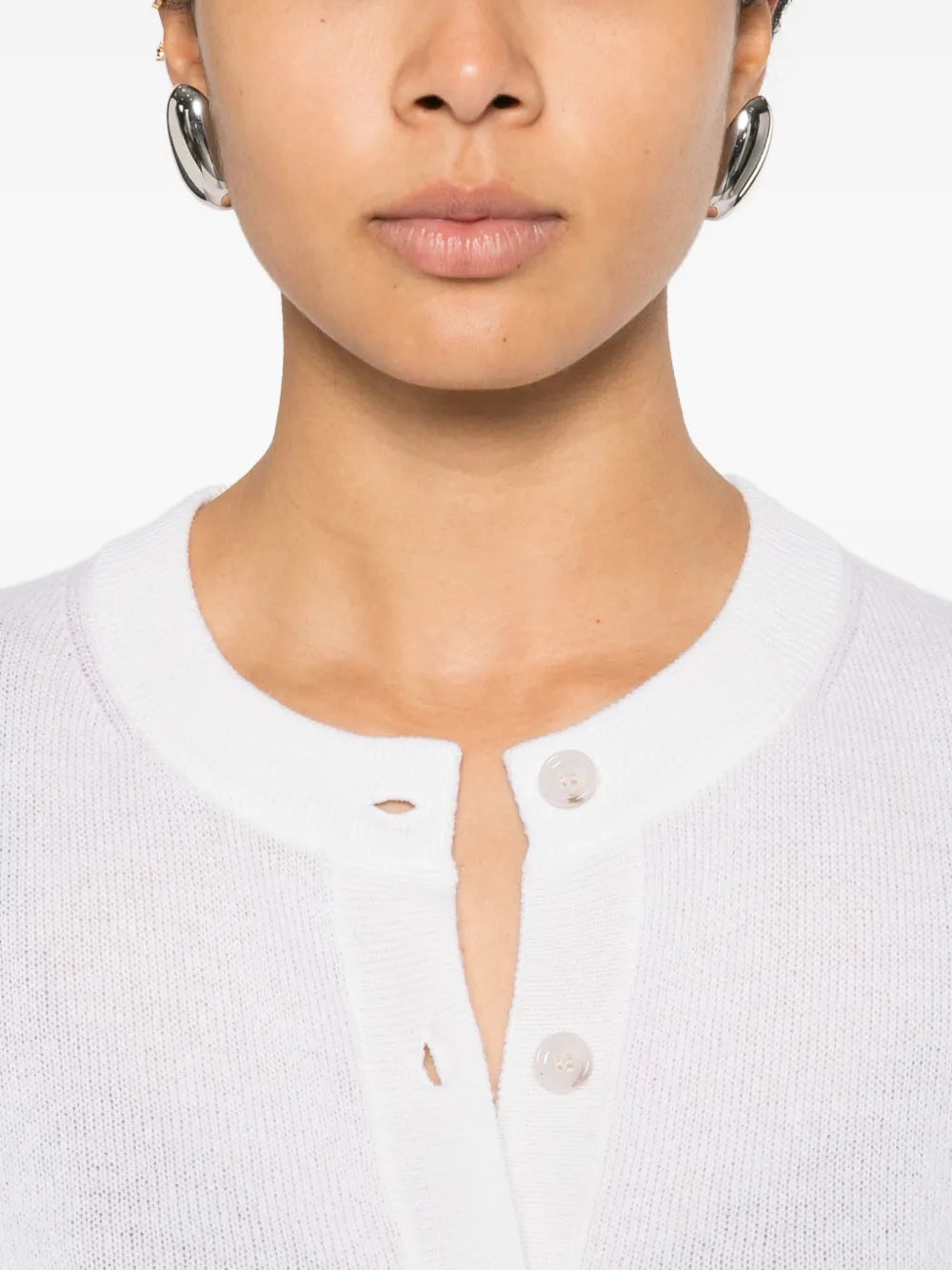 Cardigan with button closure