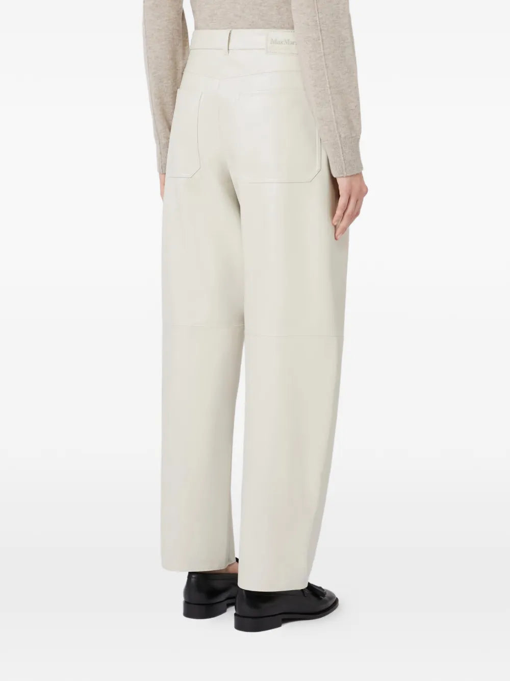 Straight pants with inserts