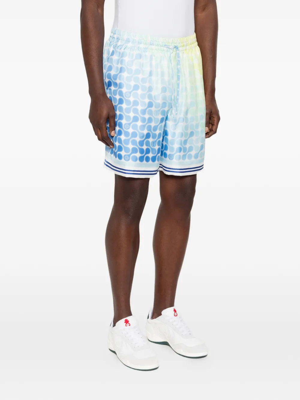 Patterned shorts with stretch waistband
