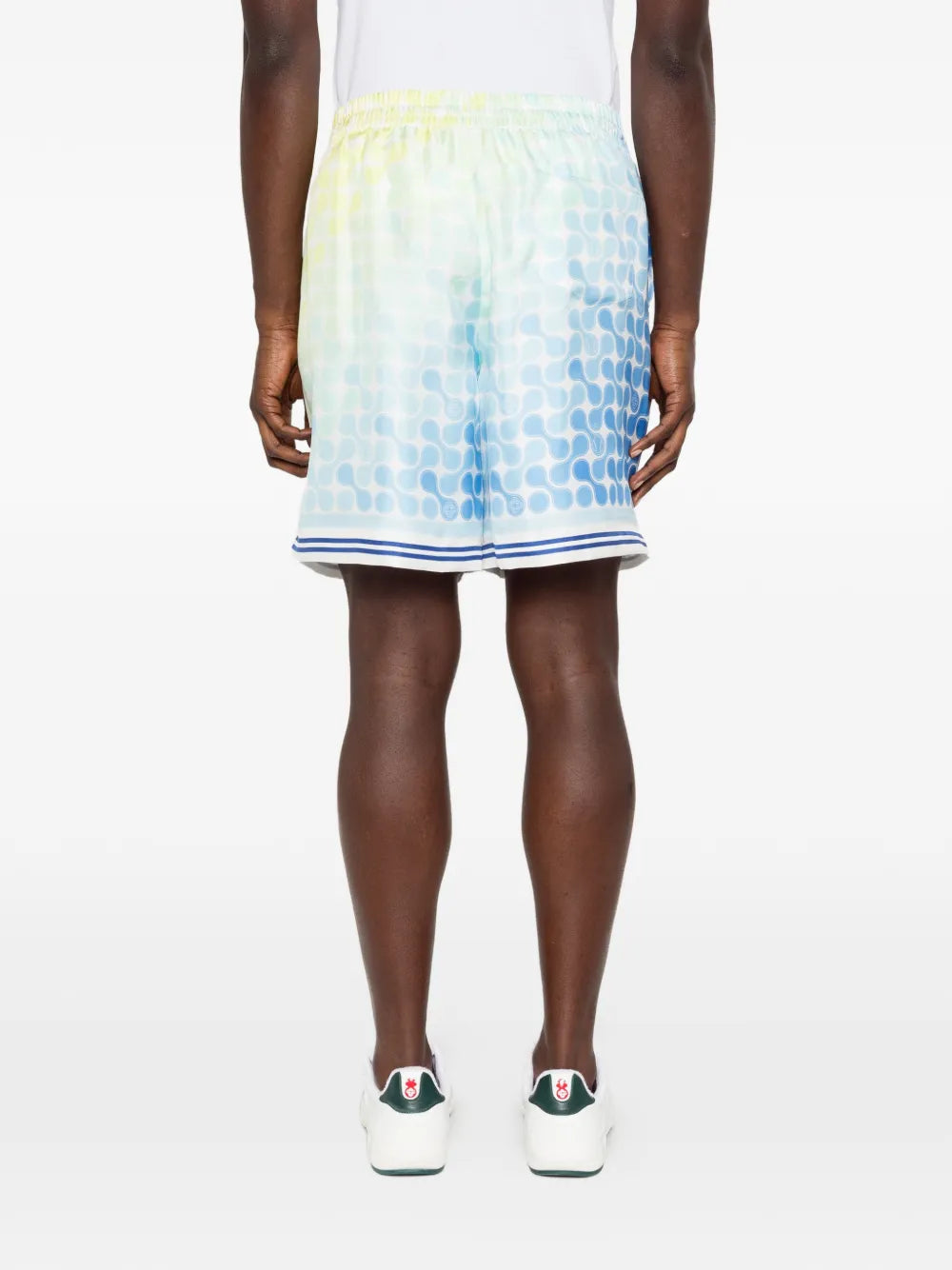 Patterned shorts with stretch waistband