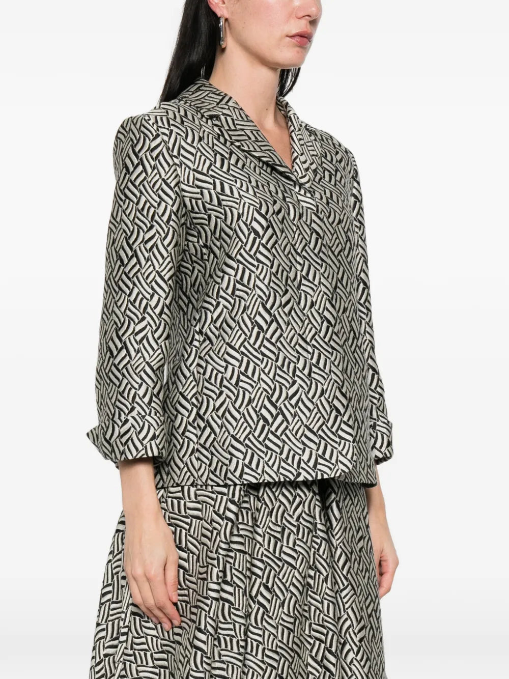 Lira Blazer with Jacquard Pattern
