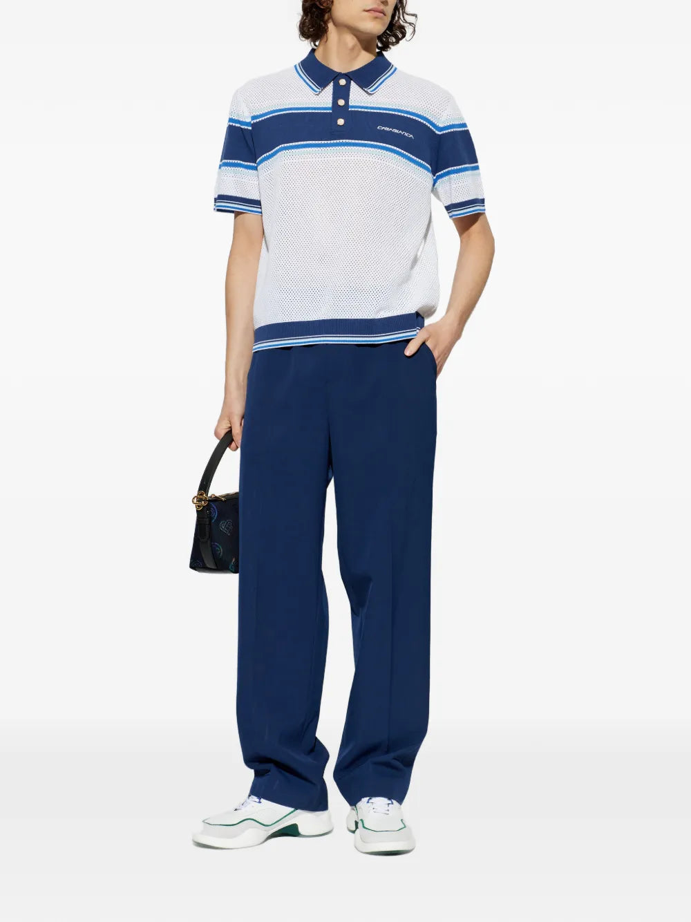 Poloshirt mit Lochmuster