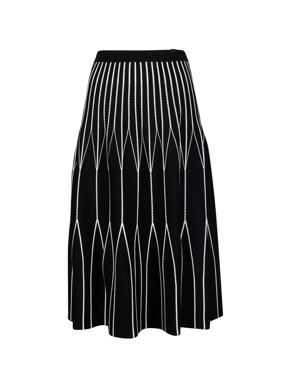 Knitted midi skirt with geometric pattern