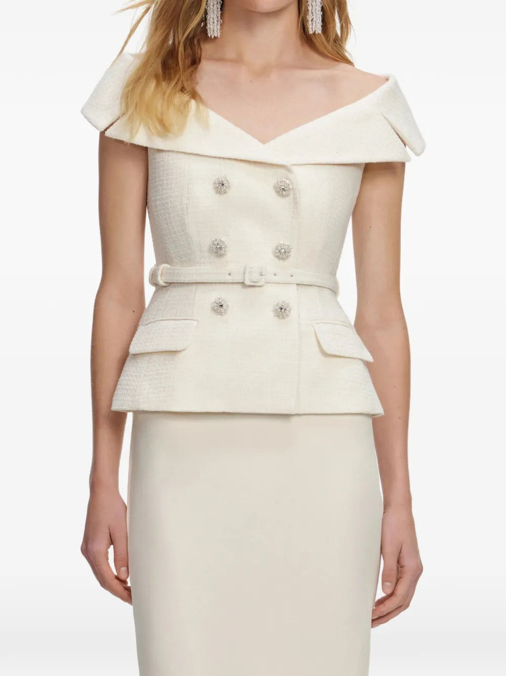 Maxikleid mit verziertem Gürtel