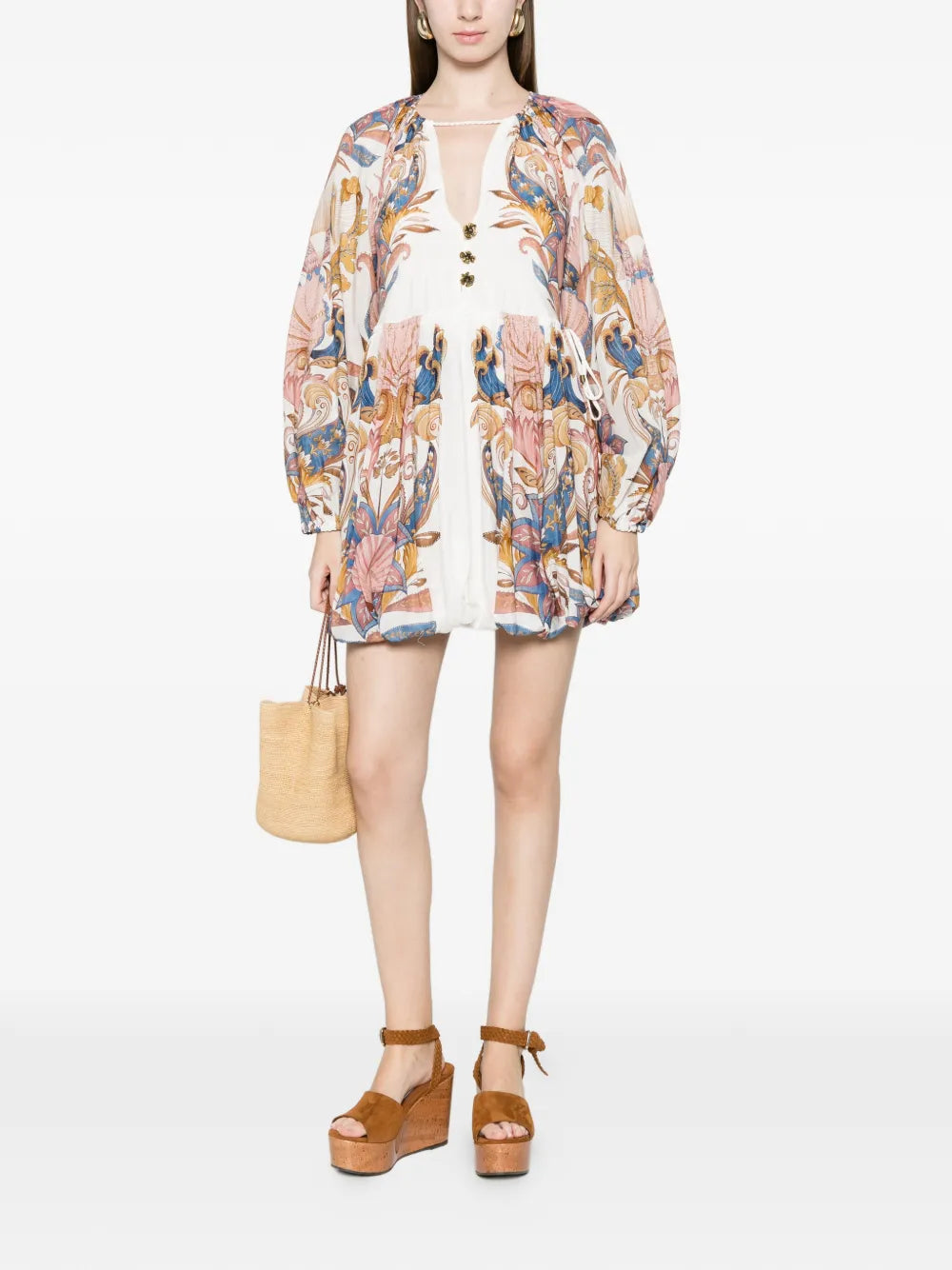 Sea Garden mini dress with floral print