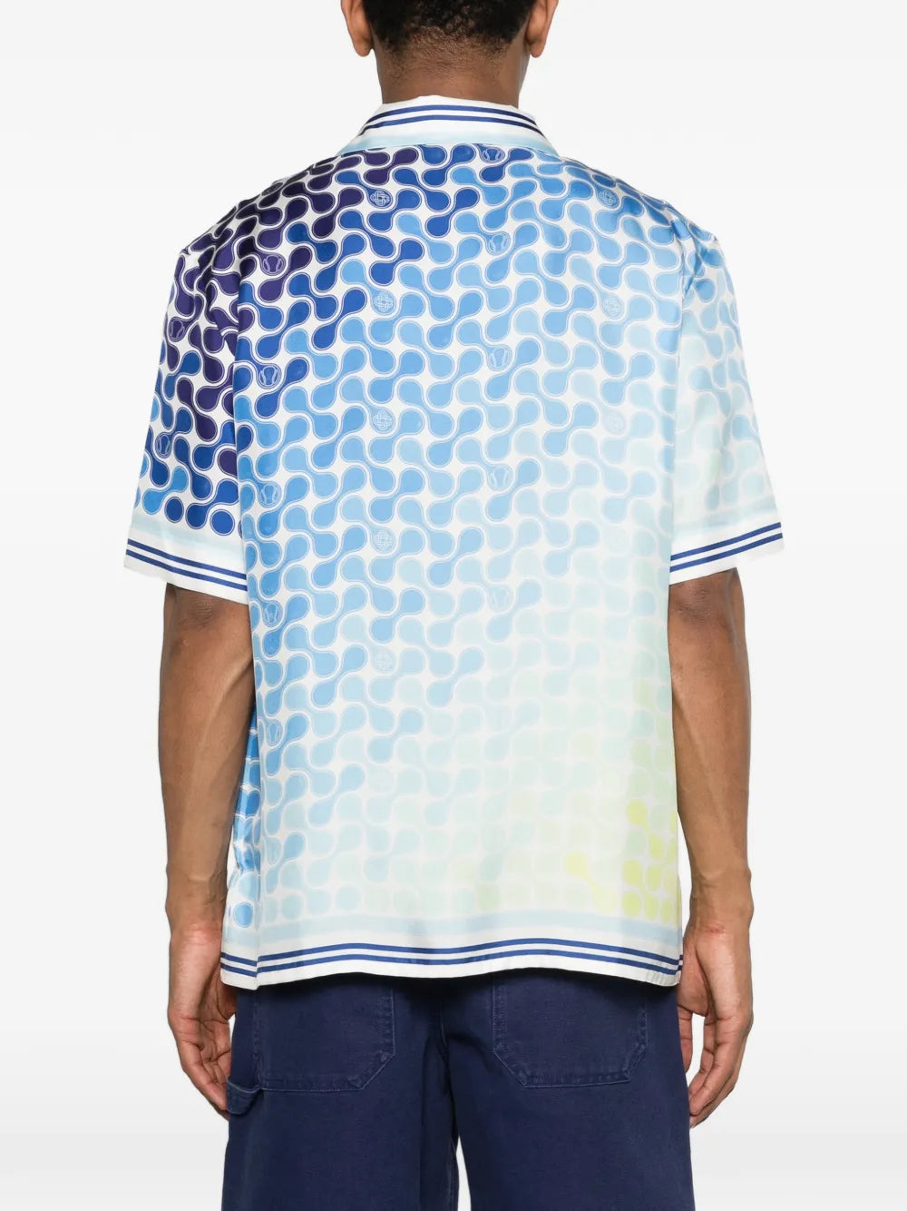 Tennis Tile Cuban Hemd mit Muster
