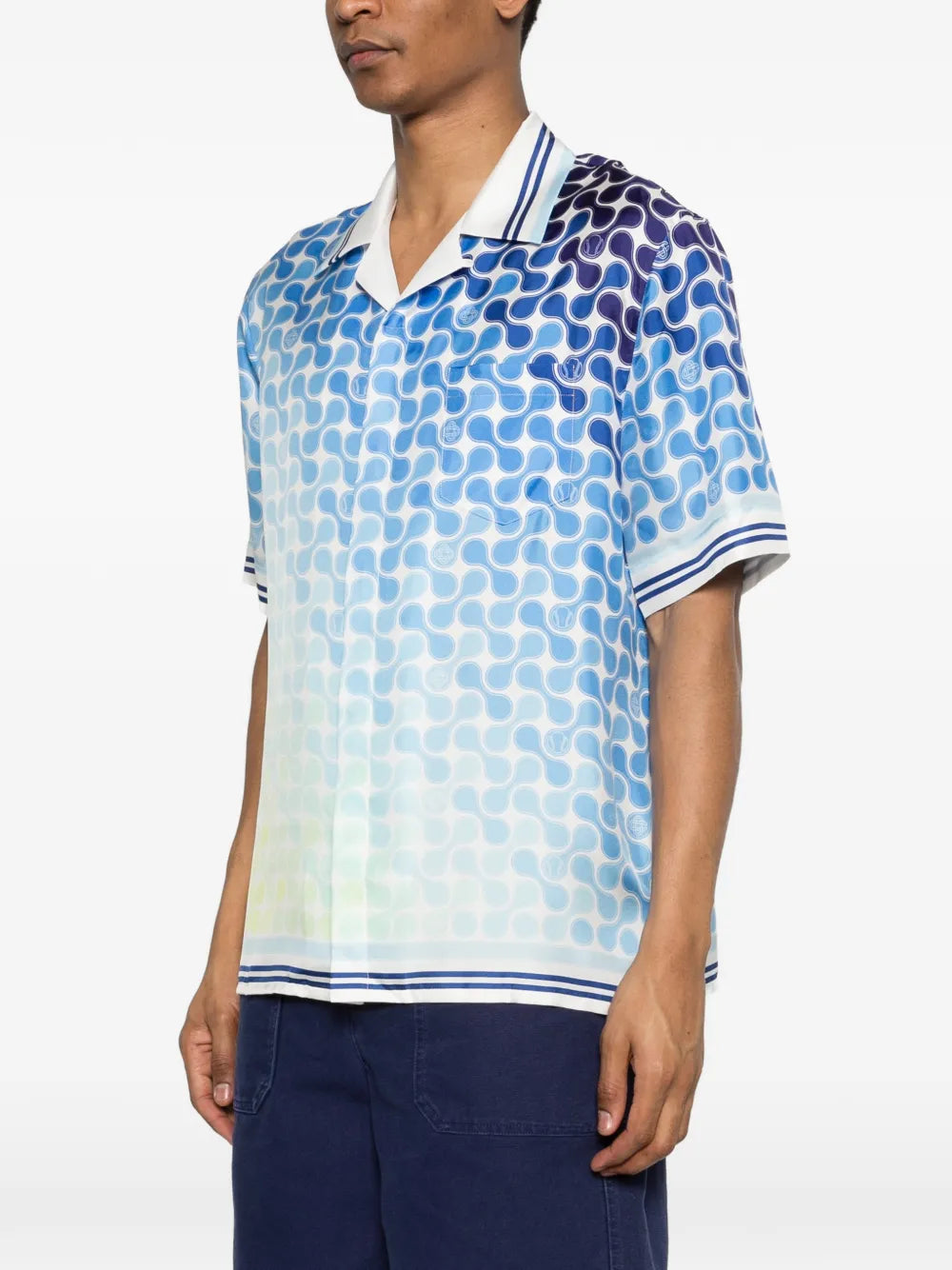 Tennis Tile Cuban Hemd mit Muster