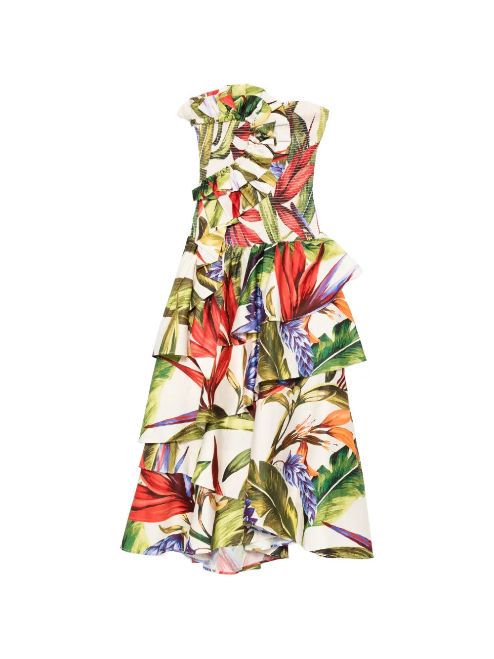 Schulterfreies Midikleid