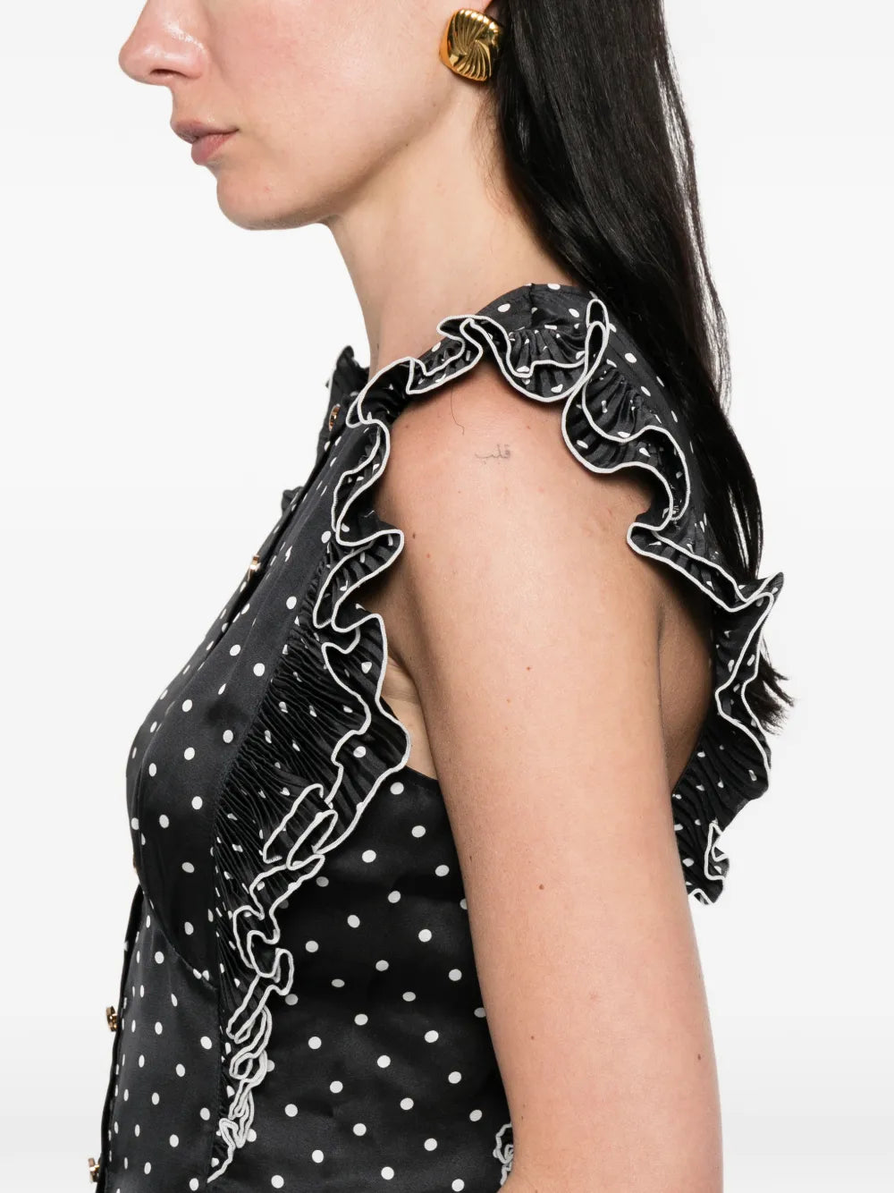 Cropped-Top mit Polka-Dots
