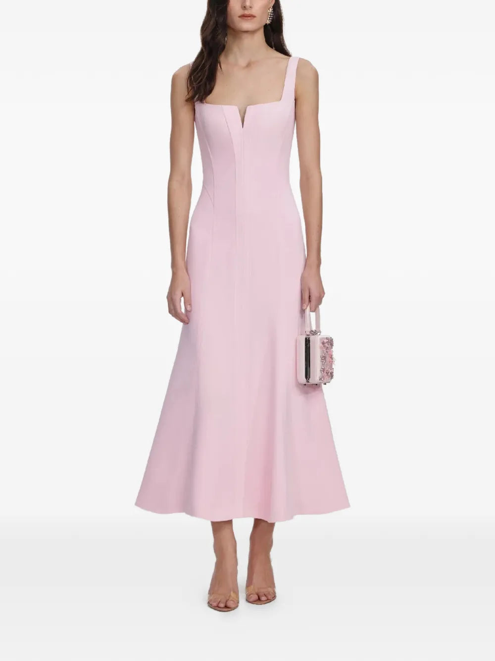 Midi Dress with Square Neckline
