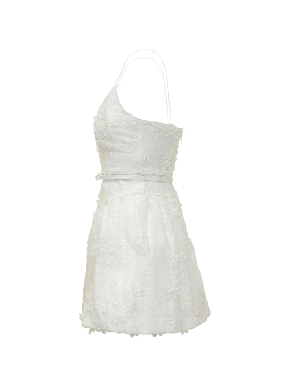 Minikleid mit Blumenapplikation