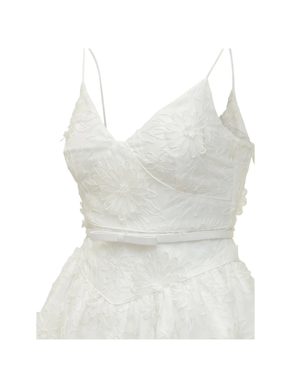 Minikleid mit Blumenapplikation