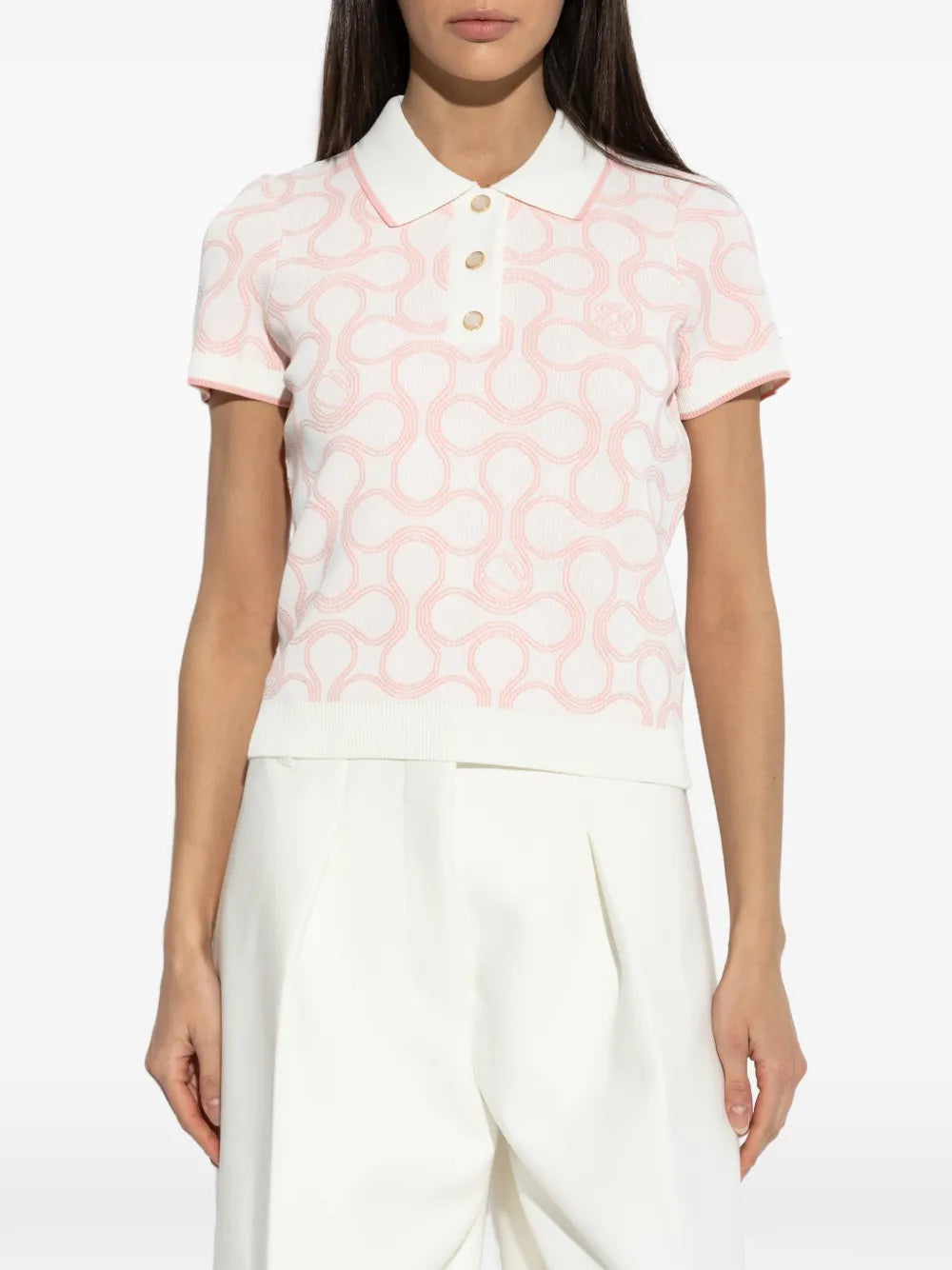Gemustertes Poloshirt