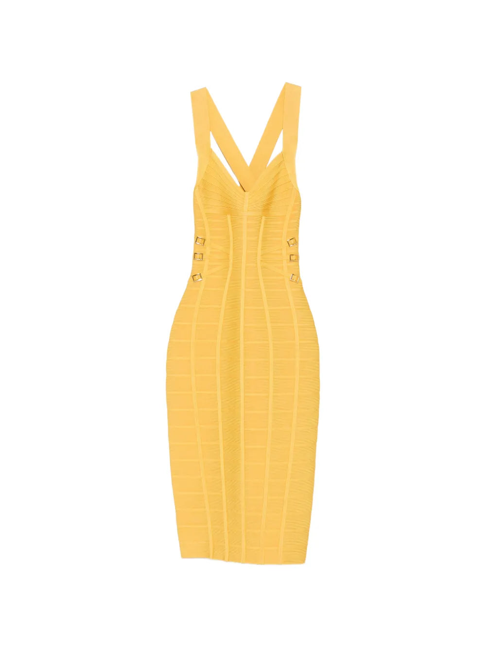 Midi Dress with Bandage Effect