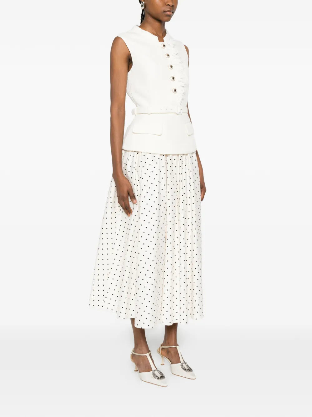 Midikleid mit Polka Dots