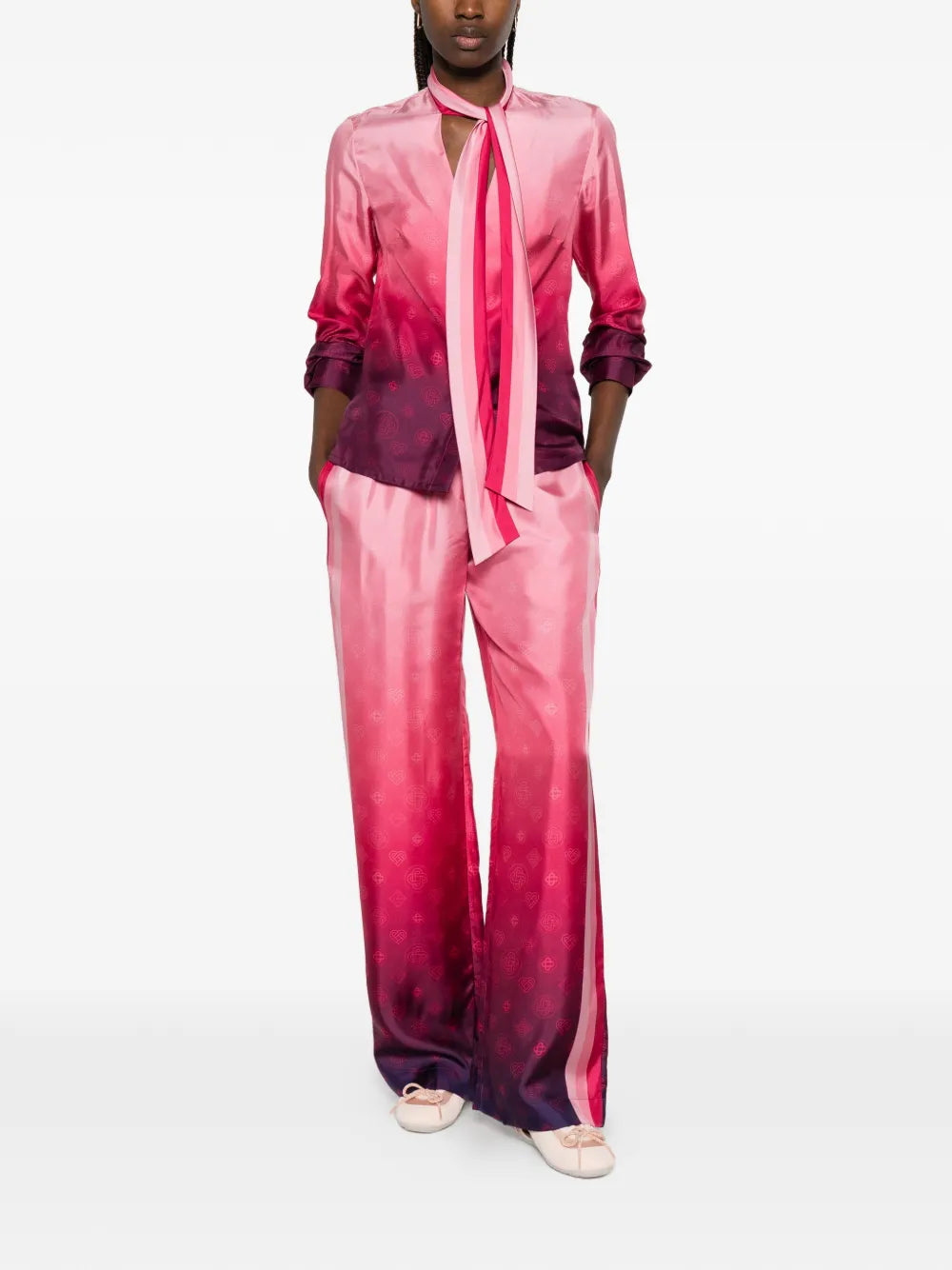 Striped Pants with Gradient Color