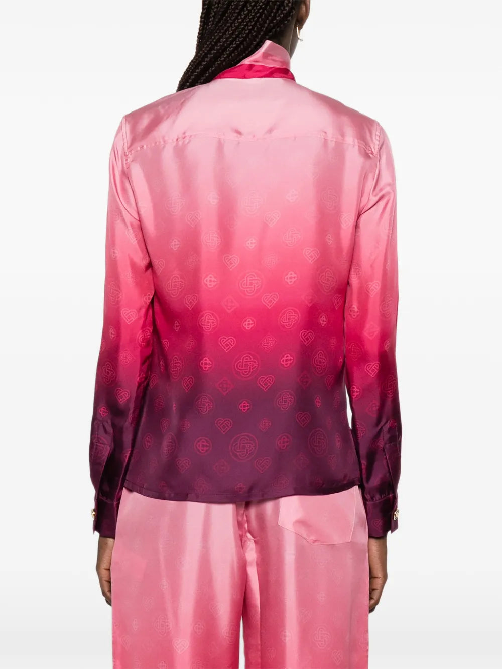 Shirt with Gradient and Bow