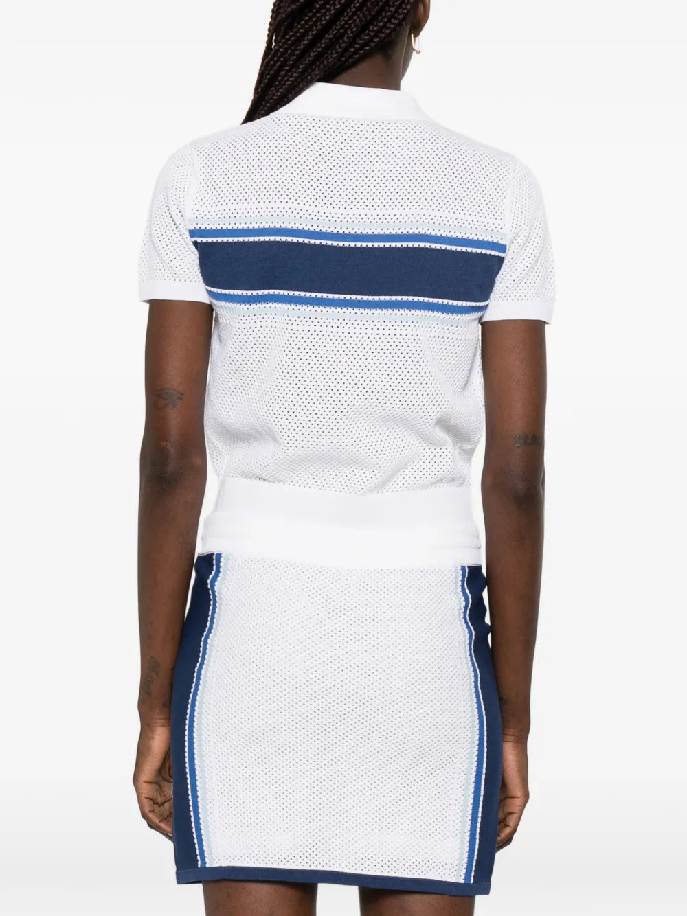 Gestreiftes Poloshirt mit Reißverschluss