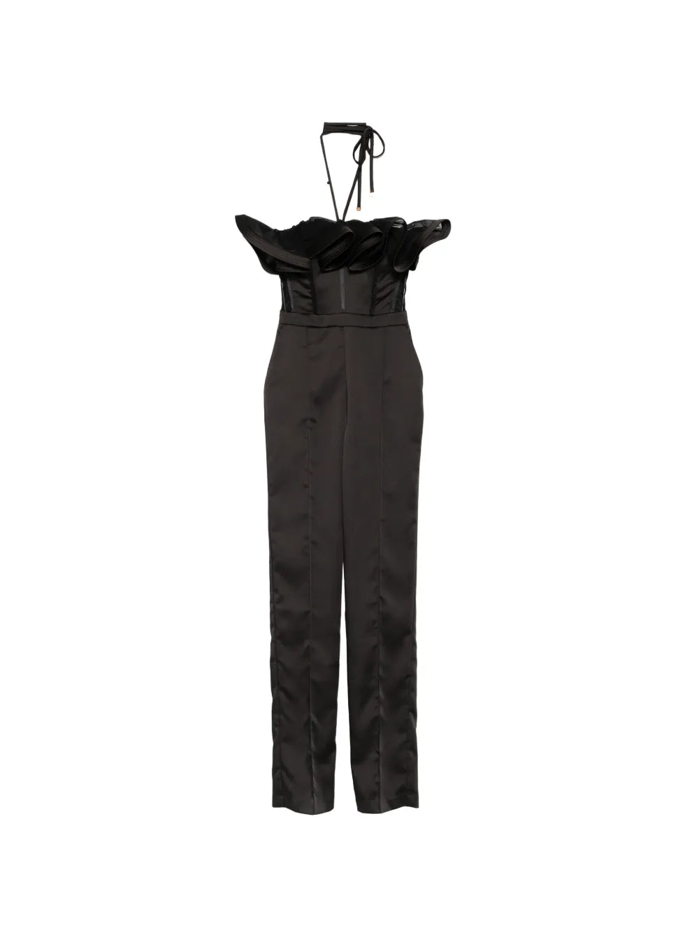 Ruched jumpsuit in corset style