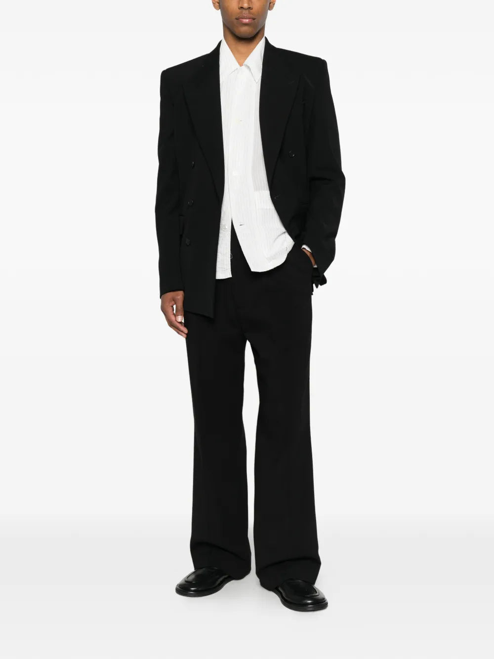 Plissierte Hose mit weitem Bein