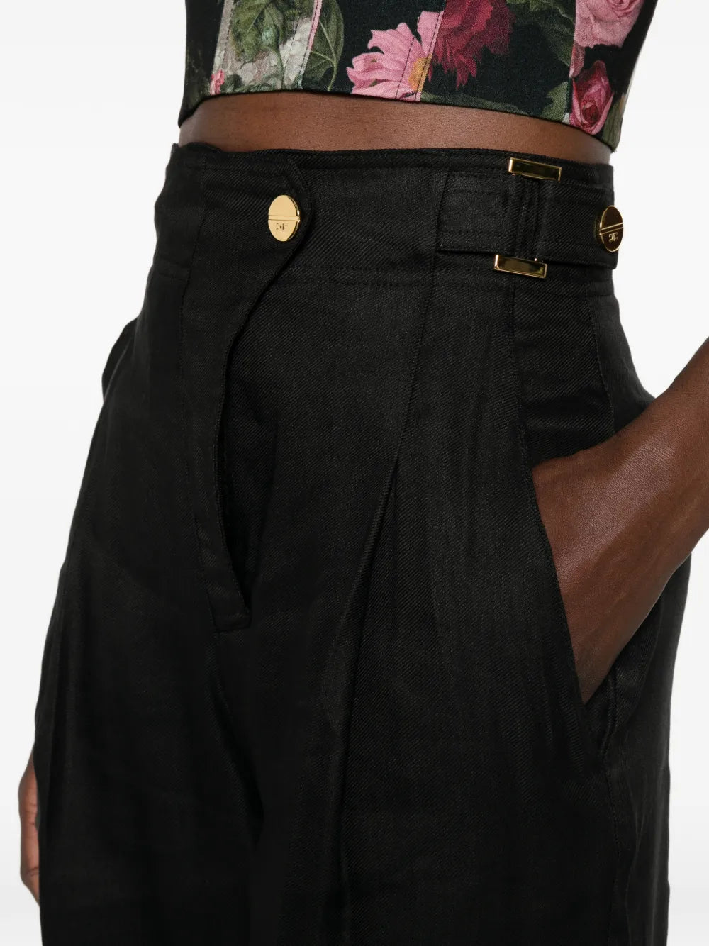 Hose mit Schnallendetail und Palazzo-Bein