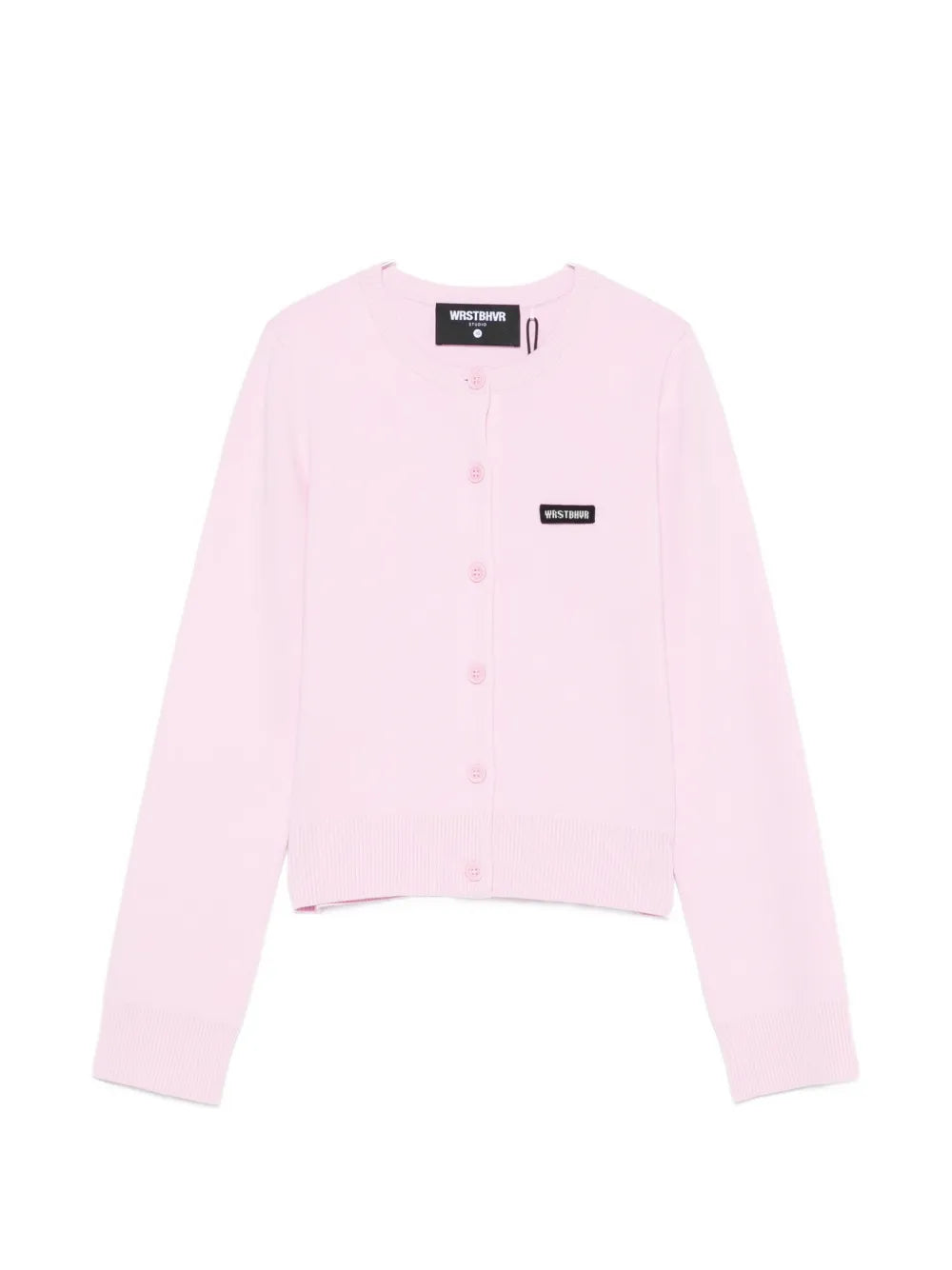 ELIA Strickjacke mit Knöpfen und Logo-Aufnäher