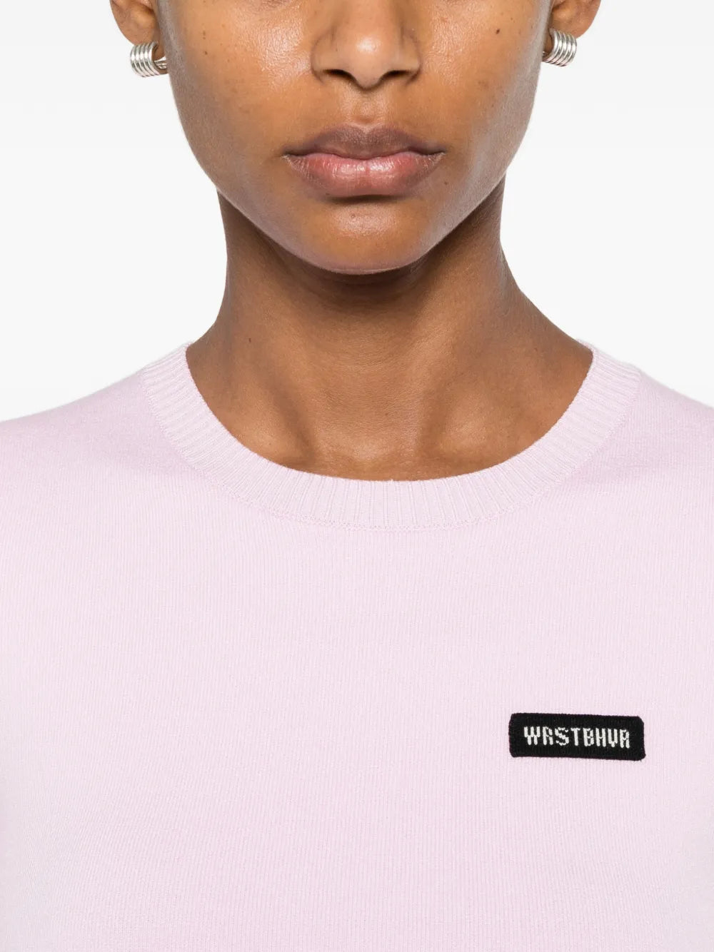 Sweater with logo patch