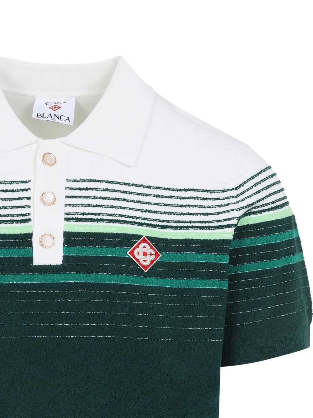 gestreiftes Strick-Poloshirt