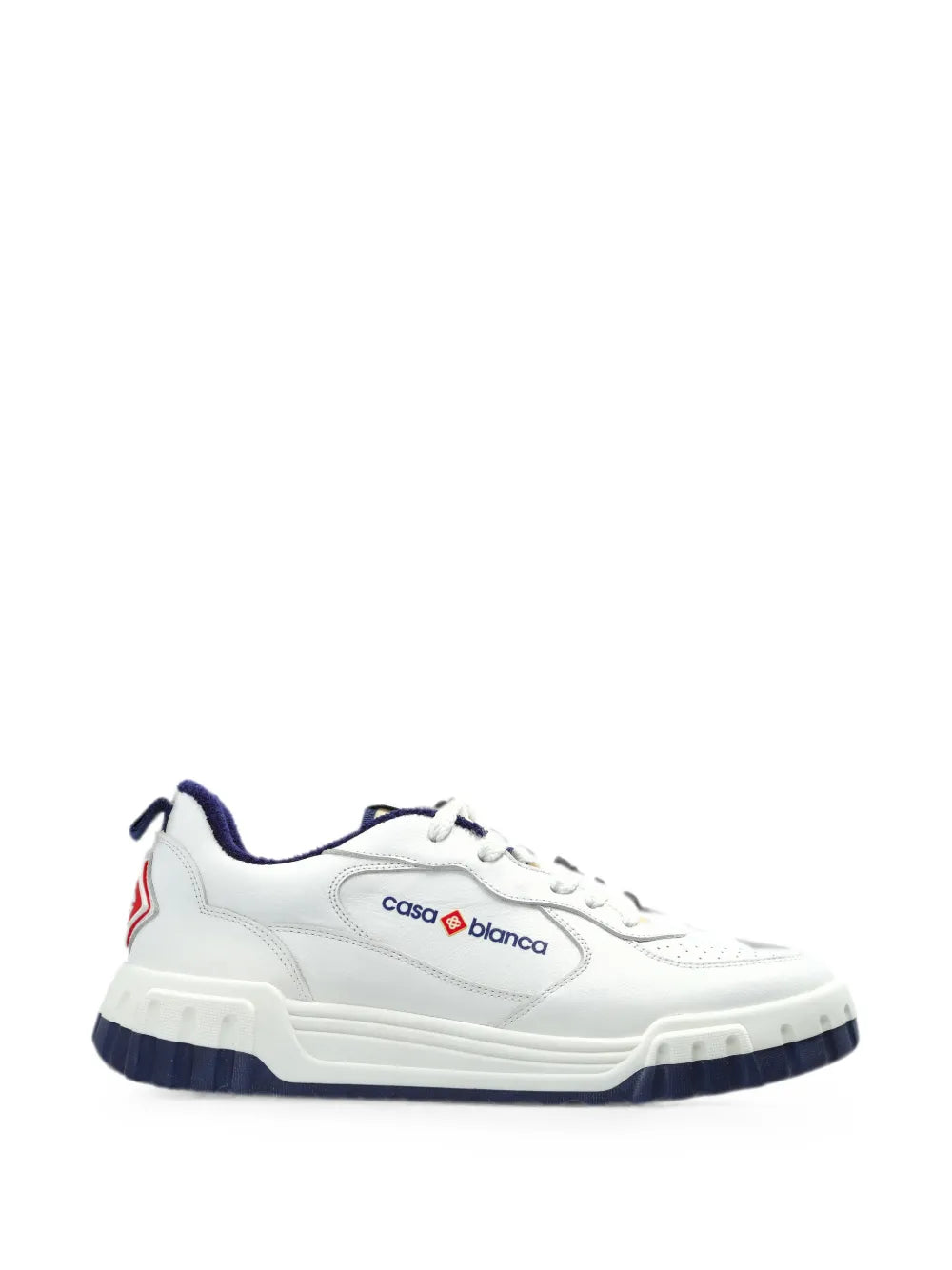 Leder-Sneaker mit Logo-Patch