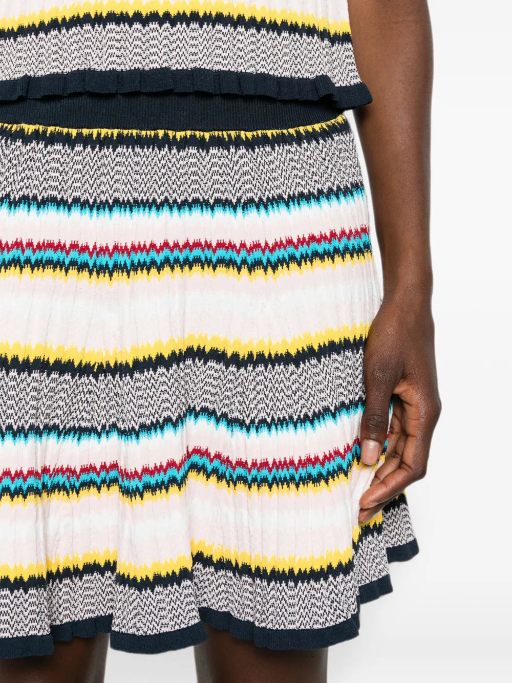 Minirock mit Chevron-Strickmuster