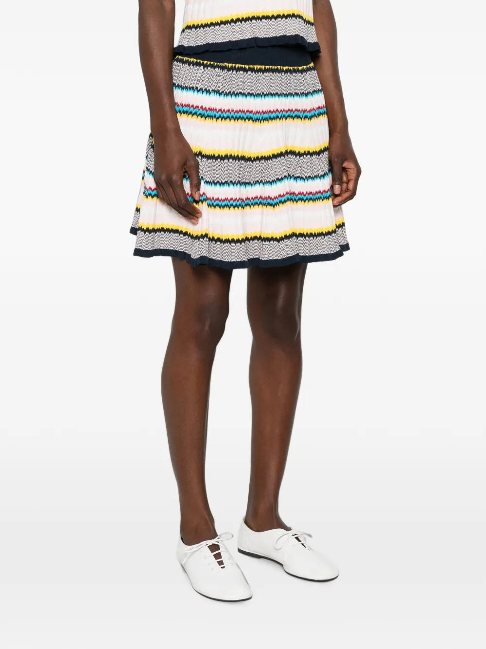 Minirock mit Chevron-Strickmuster