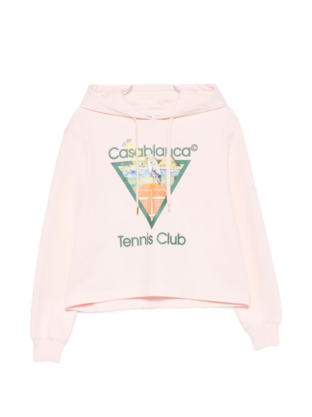 Kurzer Kapuzenpullover mit Tennis Club Triangle-Grafikprint