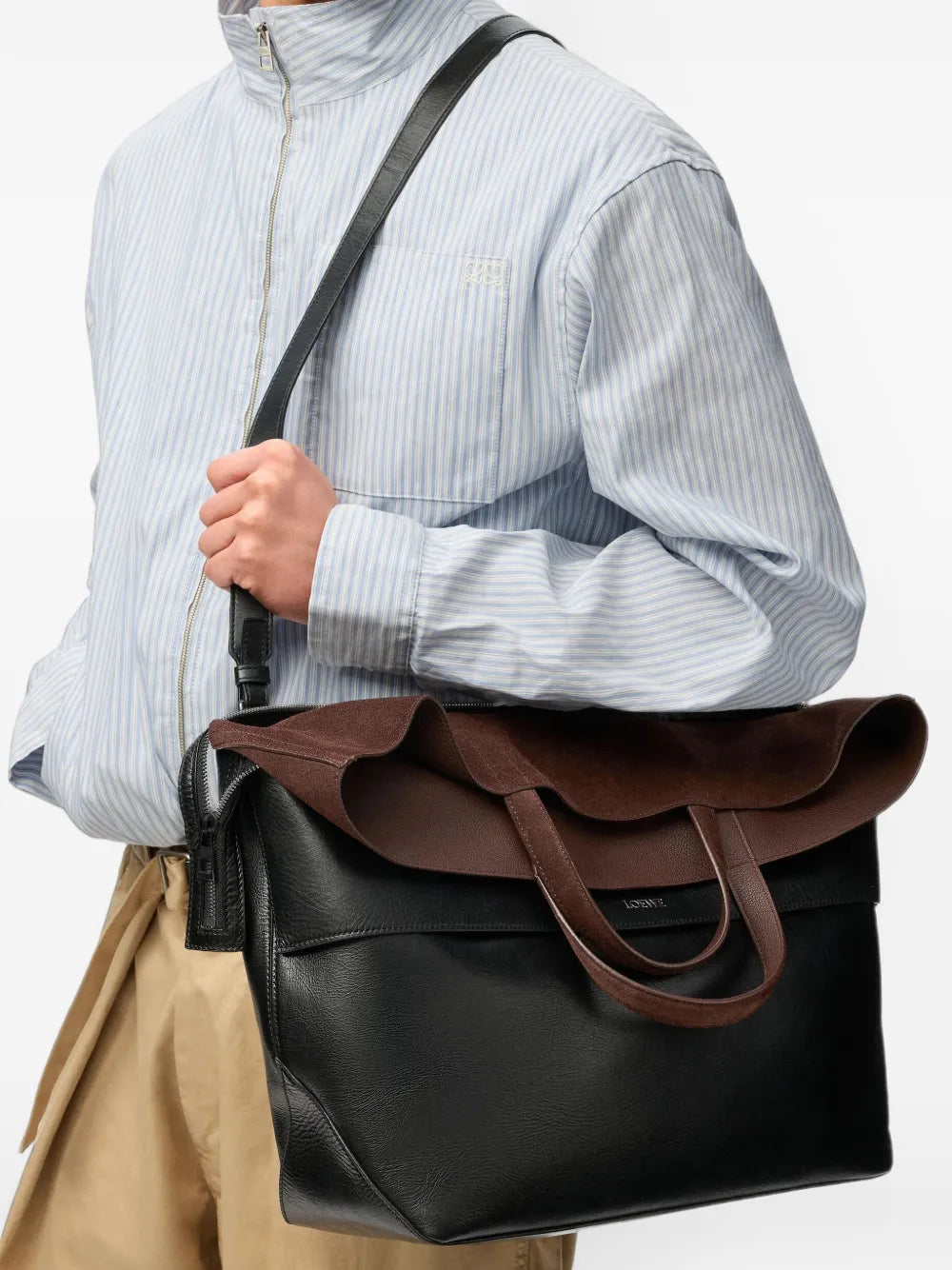 Große Switch Tote Bag aus Wildleder