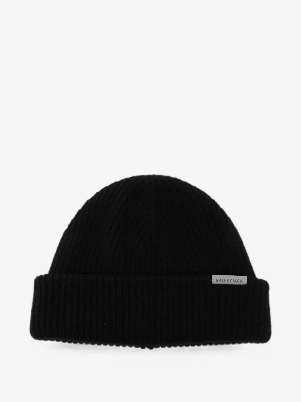 Men's wool beanie with logo patch