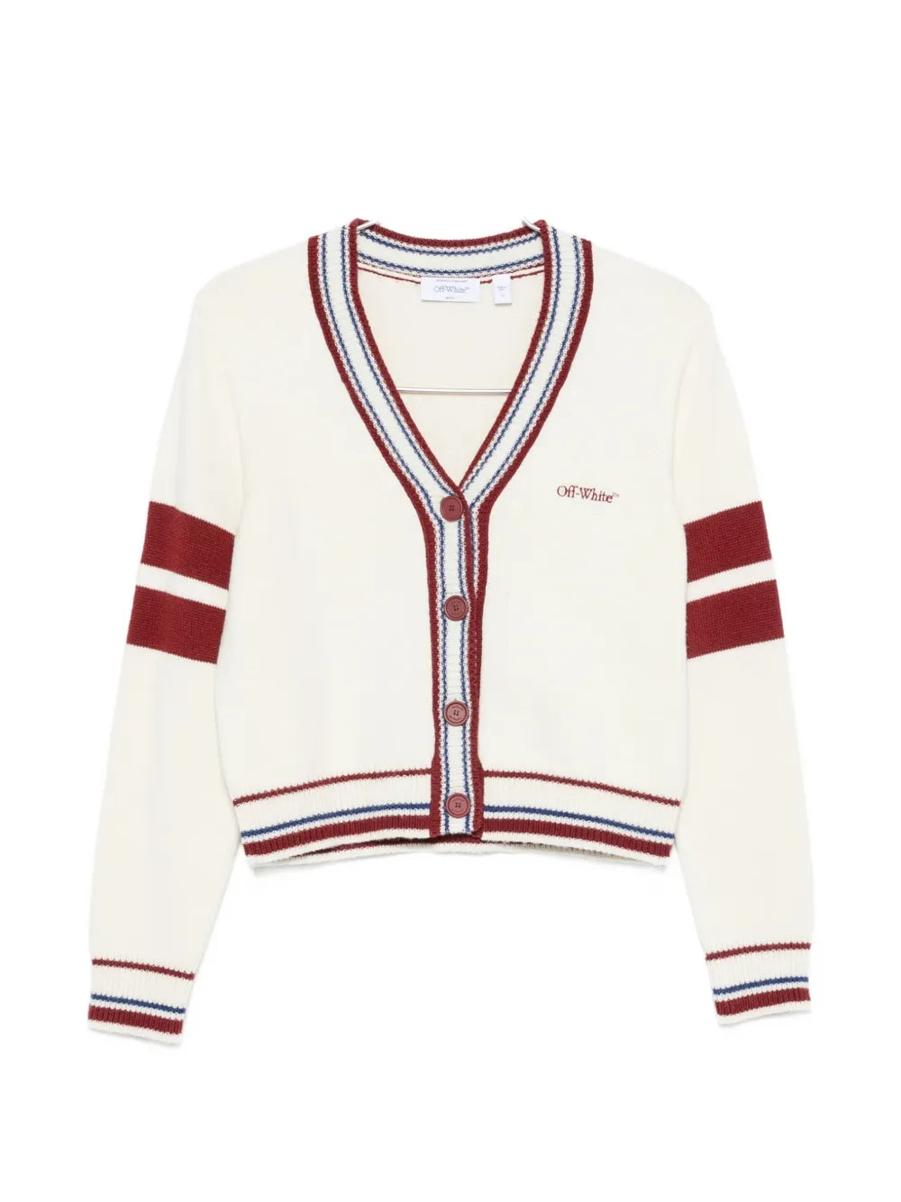 kurzer Cardigan mit gestreifter Borte