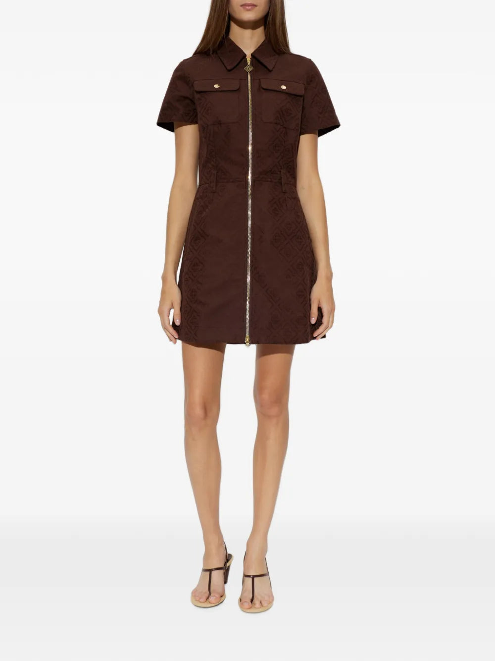 Kleid mit Monogramm-Jacquard-Muster
