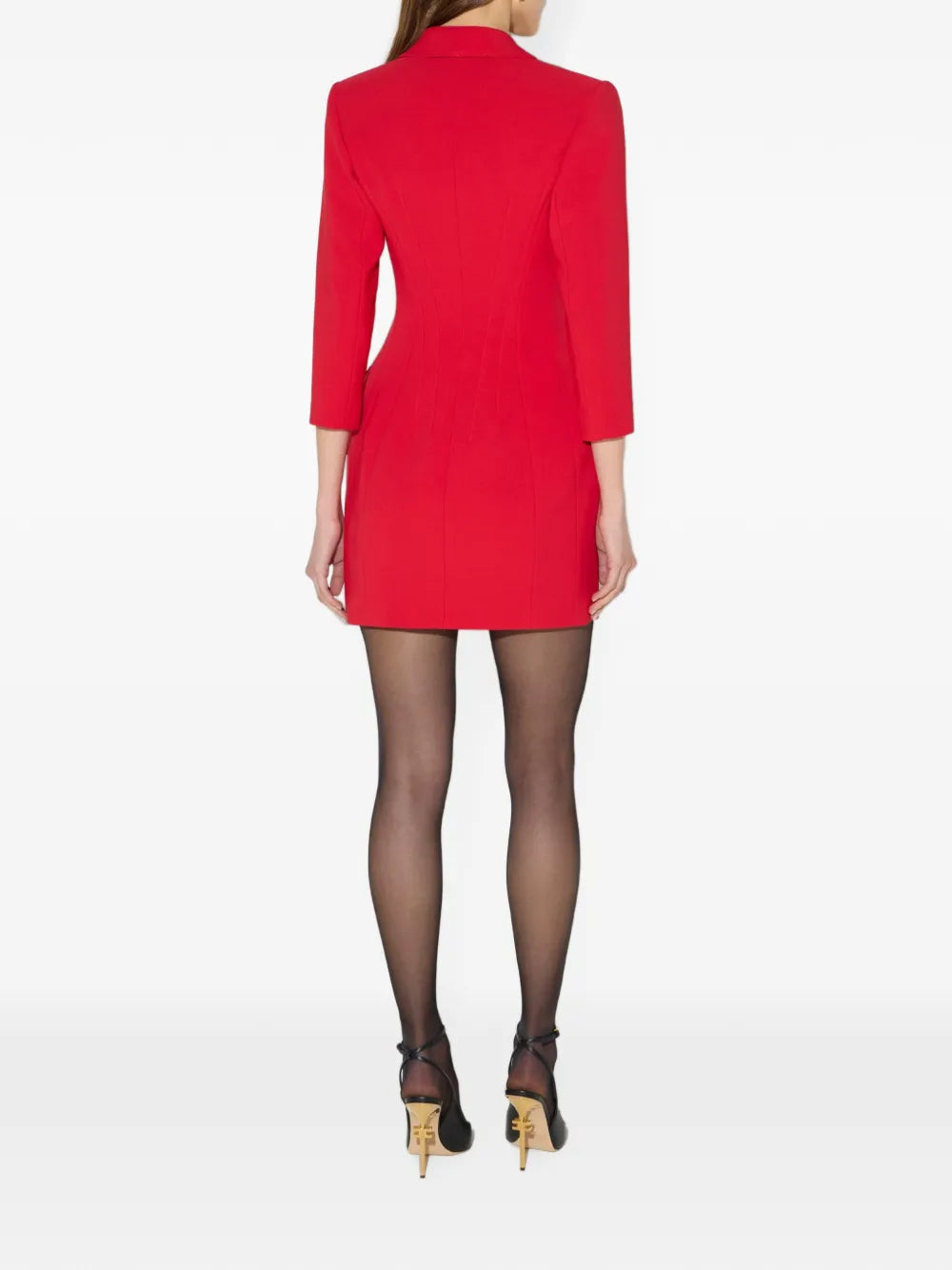 Mantel-Minikleid aus leichtem Crêpe-Stoff