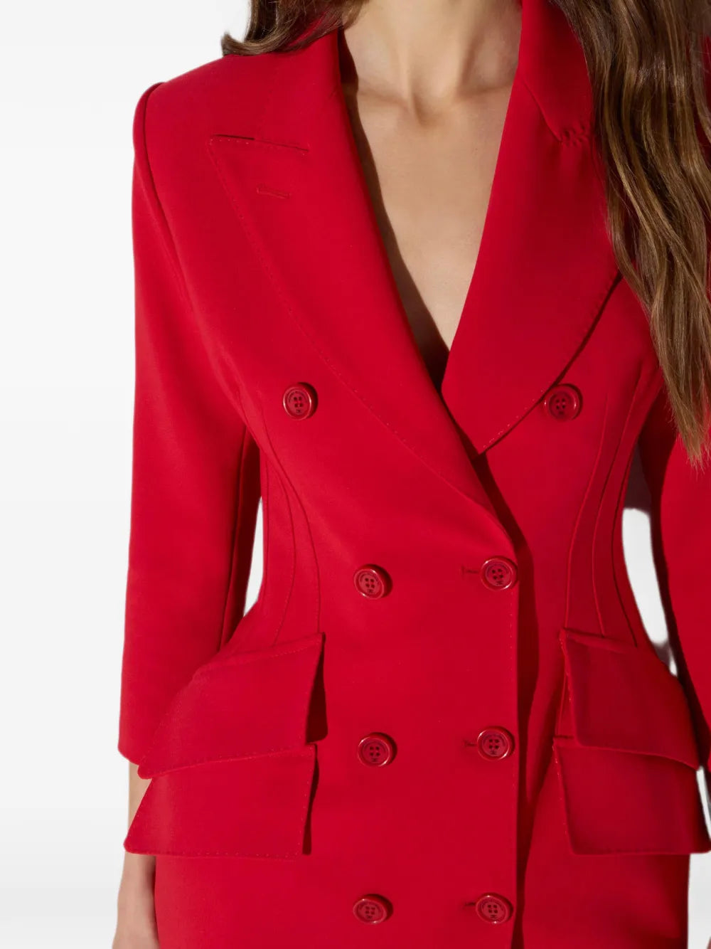 Mantel-Minikleid aus leichtem Crêpe-Stoff