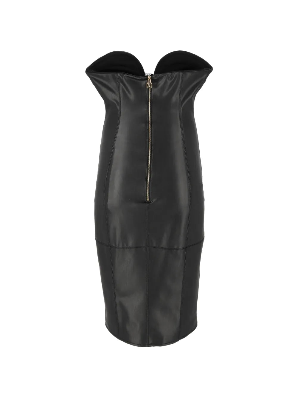 trägerloses Minikleid aus Kunstleder