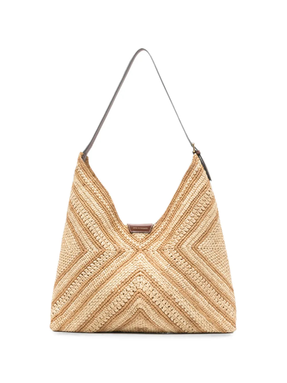 Gewebte Schultertasche mit Chevron-Muster