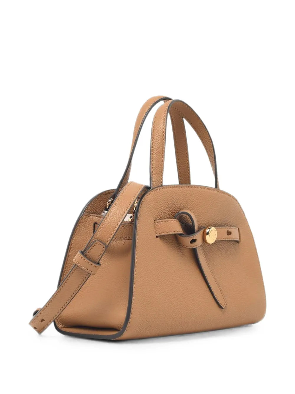 Romy Schultertasche aus Leder mit Knotendetail