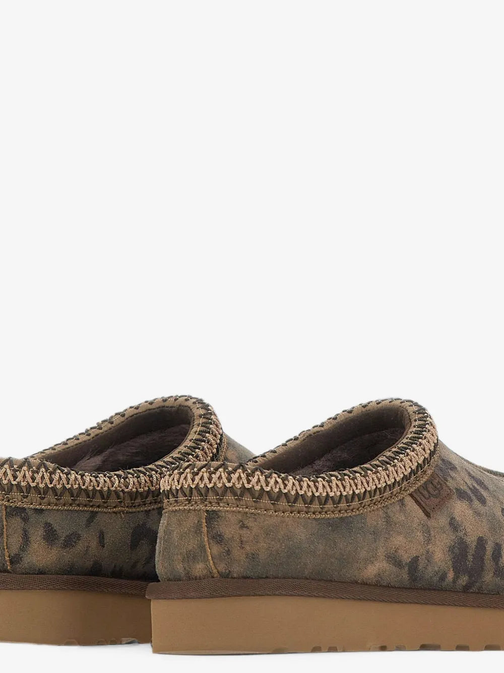 Tasman Damen Mules mit Leopardenprint