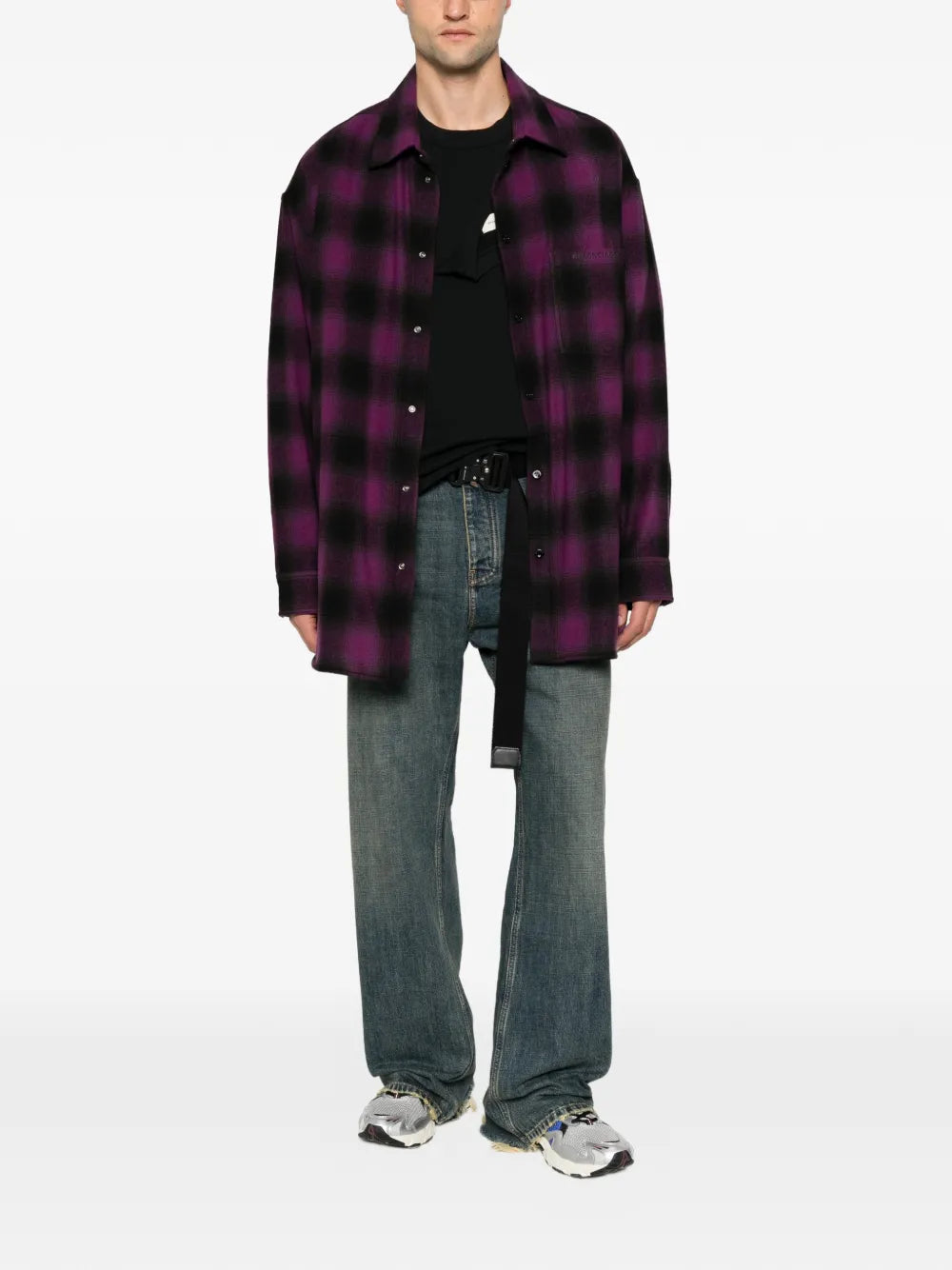 Weite Jeans im Distressed-Look