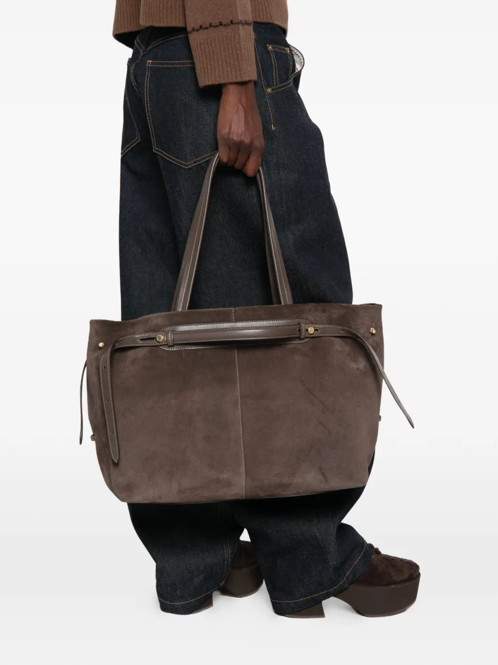 Ellis Tote Bag mit Wildlederbesatz