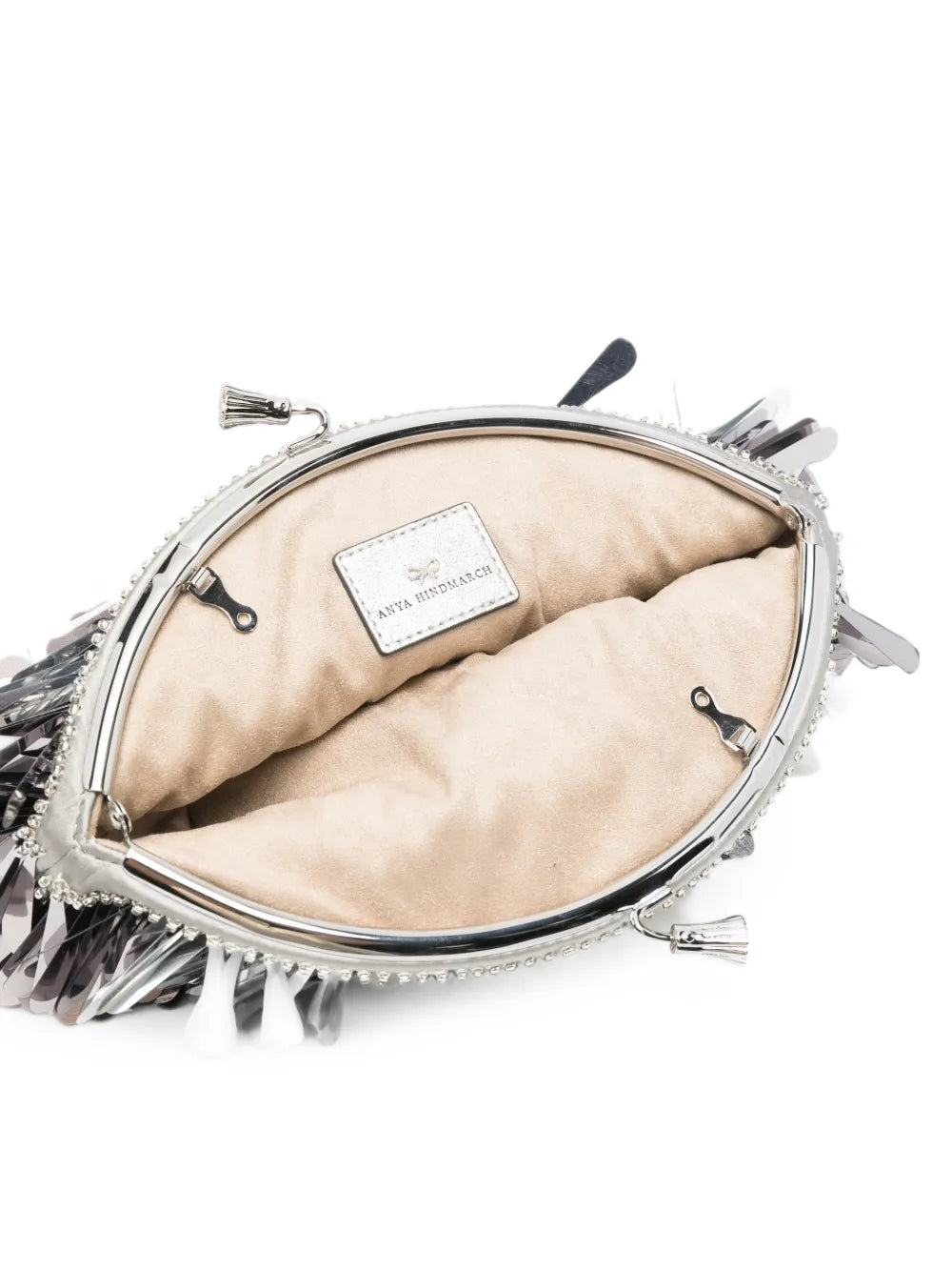 Clutch mit Pailletten und Quaste