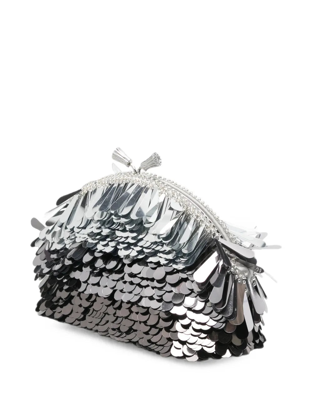 Clutch mit Pailletten und Quaste