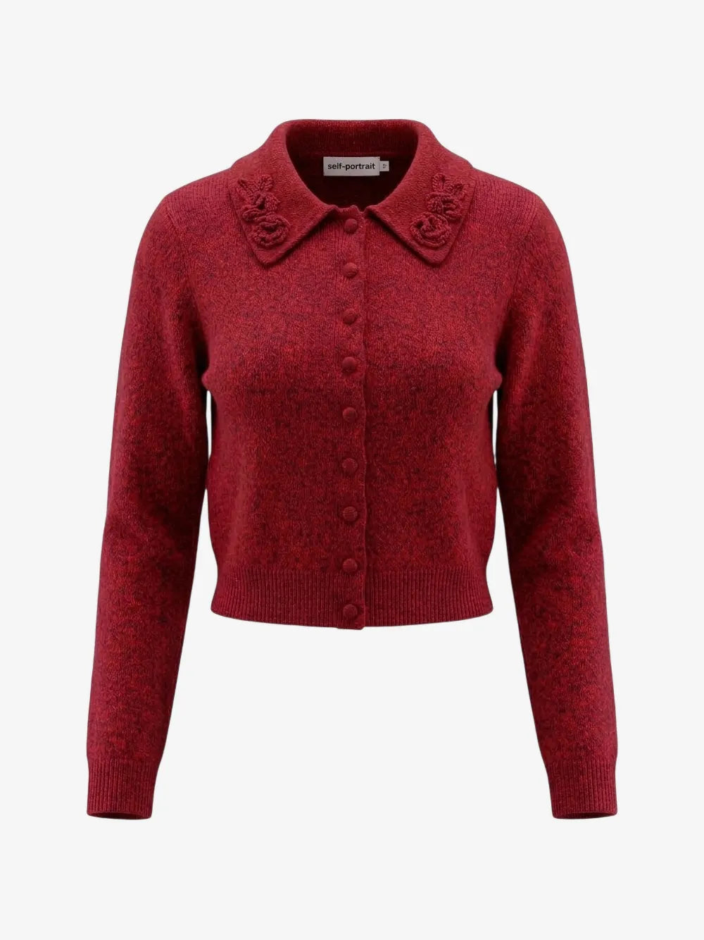 Cardigan mit Blumenbordüren