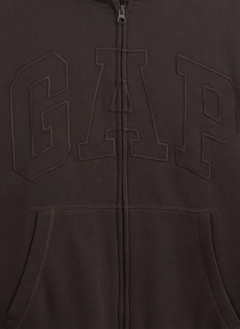 gefütterte Herren Kapuzenjacke mit Logo